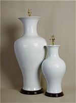 ALEXANDERS  35/60 CM DUCK EGG EMBOSSED FISHTAIL LAMP